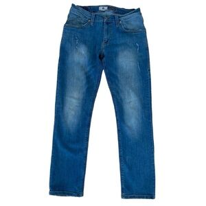 Rock & Republic men jeans light blue stretchy distressed denim slim straight 32